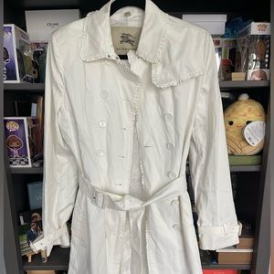 Burberry White Mini Trench